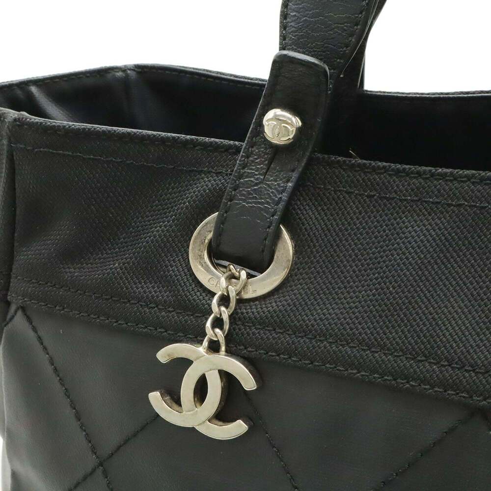 CHANEL Black Coated Canvas Tote Bag - Picture 10 of 10